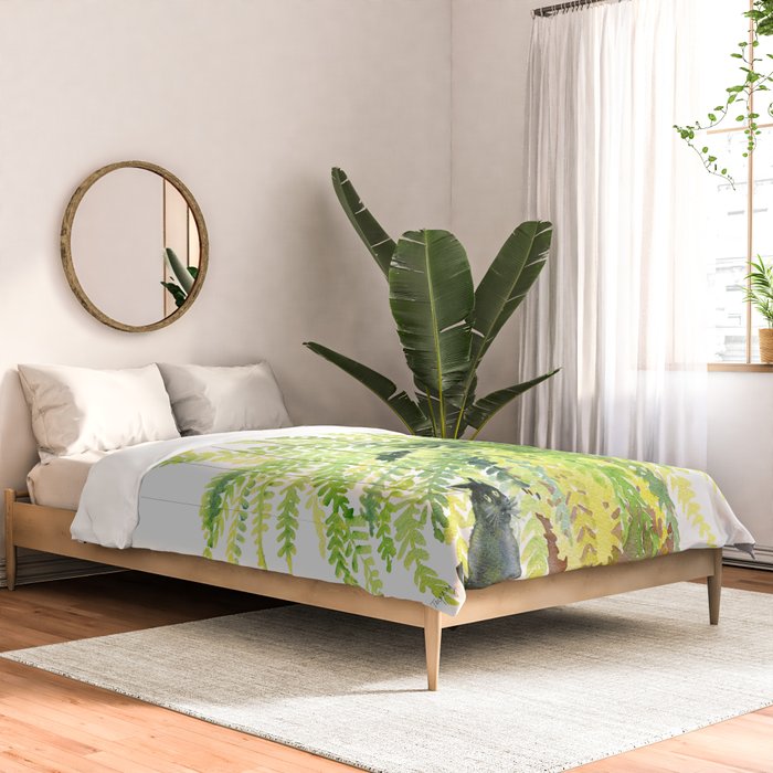 Cat and Fern Comforter Gallery Image 2