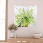 Cat and Fern Wall Tapestry Gallery Image 2