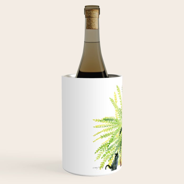 Cat and Fern Wine Chiller Gallery Image 2