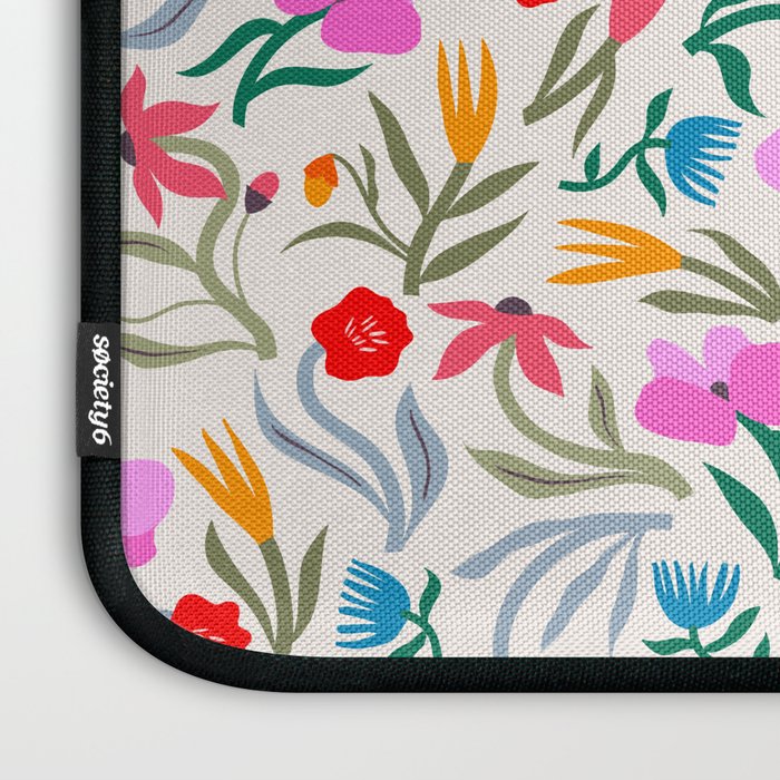 Wild Botanica Bloom - Romantic Abstract Floral Pattern Laptop Sleeve Gallery Image 3