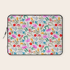 Wild Botanica Bloom - Romantic Abstract Floral Pattern Laptop Sleeve Gallery Image 1