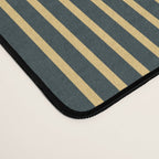 Geometric Lines Rainbows 19 in Slate Blue Gold Desk Mat Gallery Image 4