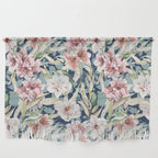 Birds in lush night garden flowers Wall Hanging Gallery Image 1
