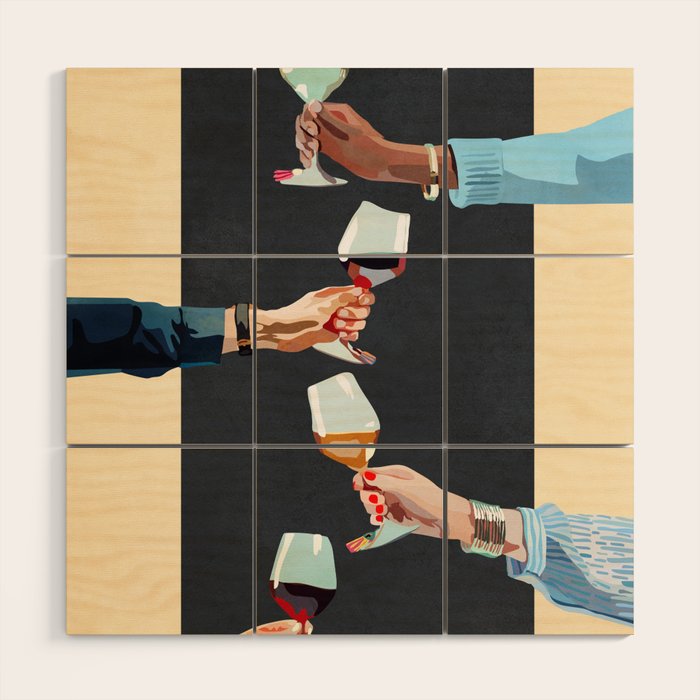 Cheers 6 Wood Wall Art Gallery Image 1