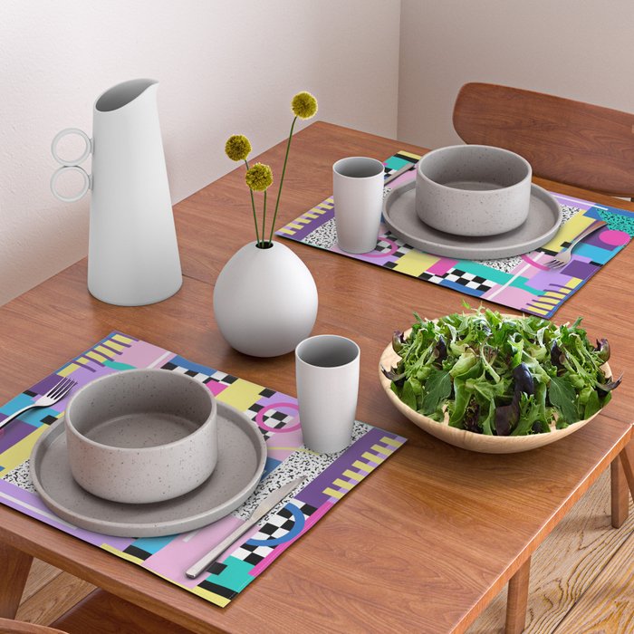 Memphis pattern 118 - 80s / 90s Retro Placemat Gallery Image 2