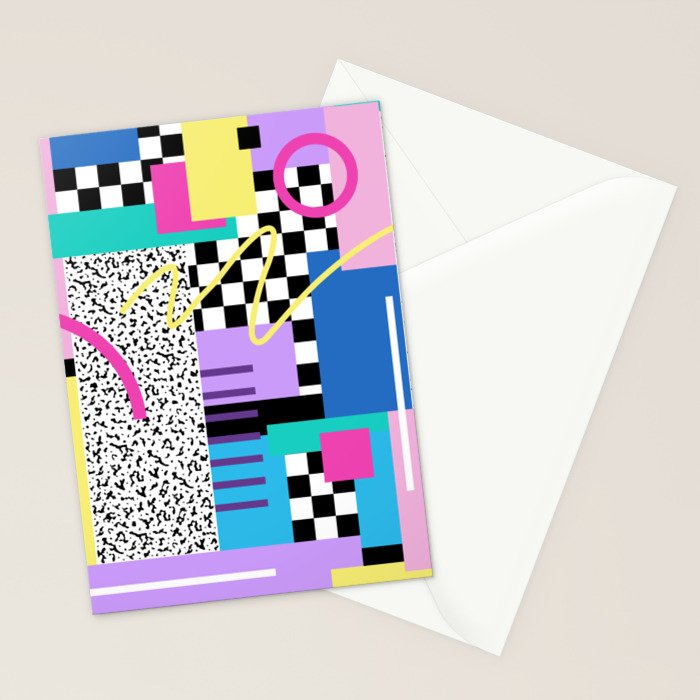 Memphis pattern 118 - 80s / 90s Retro Stationery Card Gallery Image 2