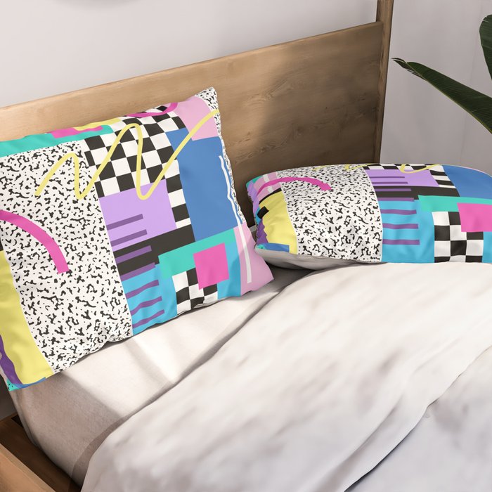 Memphis pattern 118 - 80s / 90s Retro Pillow Sham Gallery Image 2