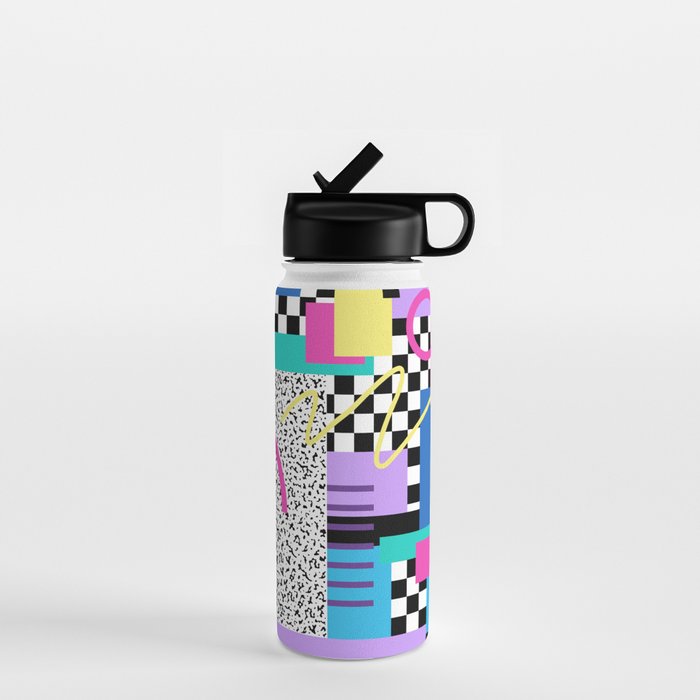 Memphis pattern 118 - 80s / 90s Retro Water Bottle Gallery Image 1