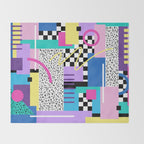 Memphis pattern 118 - 80s / 90s Retro Throw Blanket Gallery Image 2