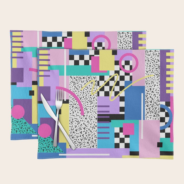Memphis pattern 118 - 80s / 90s Retro Placemat Gallery Image 1