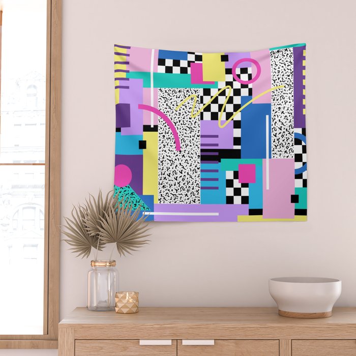 Memphis pattern 118 - 80s / 90s Retro Wall Tapestry Gallery Image 2