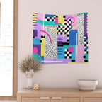 Memphis pattern 118 - 80s / 90s Retro Wall Tapestry Gallery Image 2
