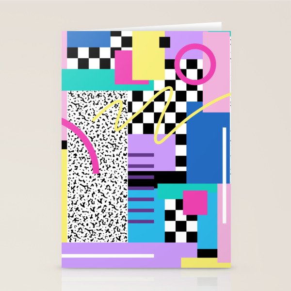 Memphis pattern 118 - 80s / 90s Retro Stationery Card Gallery Image 1