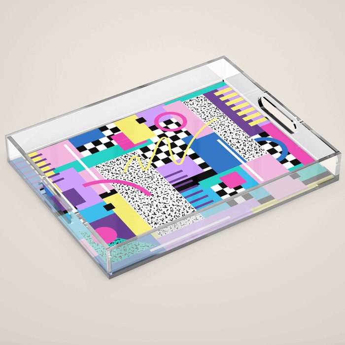 Memphis pattern 118 - 80s / 90s Retro Acrylic Tray Gallery Image 1