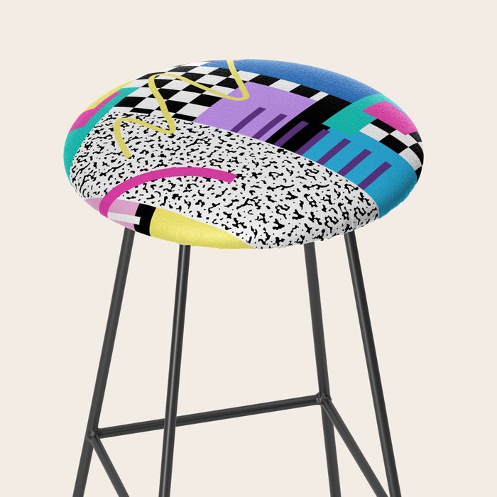Memphis pattern 118 - 80s / 90s Retro Stool Gallery Image 2