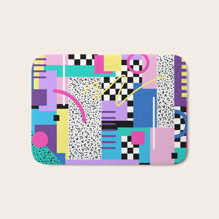 Memphis pattern 118 - 80s / 90s Retro Bath Mat Gallery Image 1