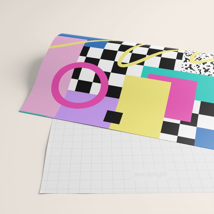Memphis pattern 118 - 80s / 90s Retro Wrapping Paper Gallery Image 2