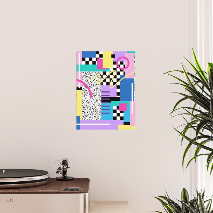 Memphis pattern 118 - 80s / 90s Retro Poster Gallery Image 2