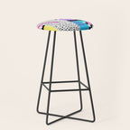 Memphis pattern 118 - 80s / 90s Retro Stool Gallery Image 1