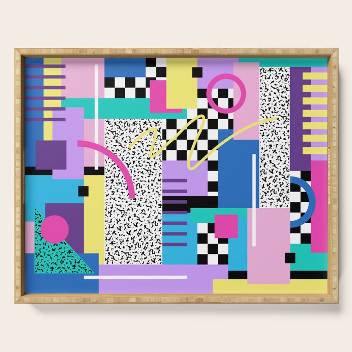 Memphis pattern 118 - 80s / 90s Retro Serving Tray Gallery Image 1
