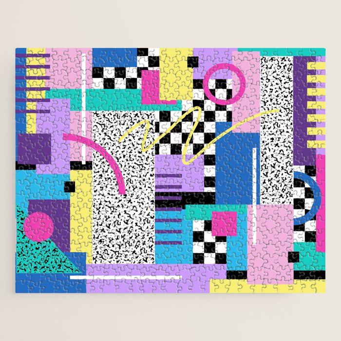 Memphis pattern 118 - 80s / 90s Retro Jigsaw Puzzle Gallery Image 1