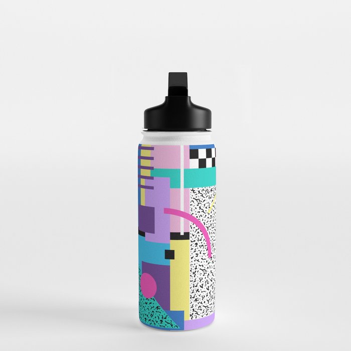 Memphis pattern 118 - 80s / 90s Retro Water Bottle Gallery Image 3