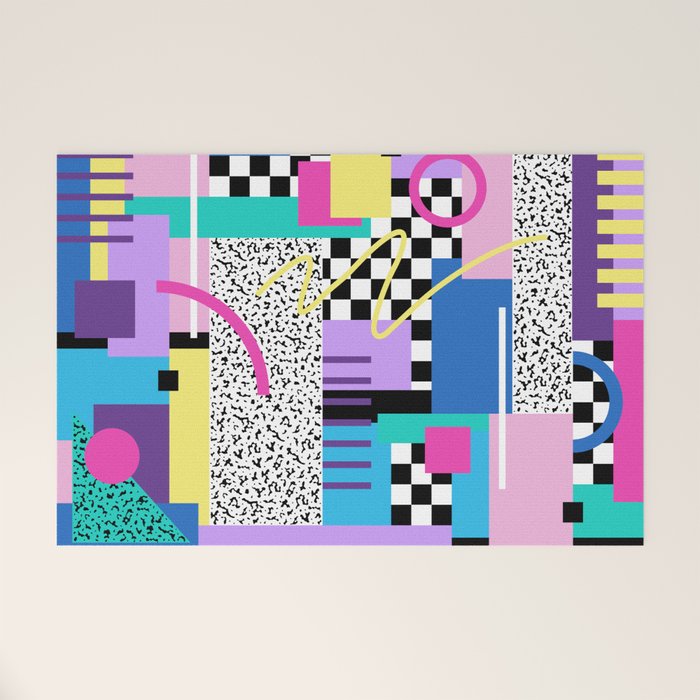 Memphis pattern 118 - 80s / 90s Retro Welcome Mat Gallery Image 1