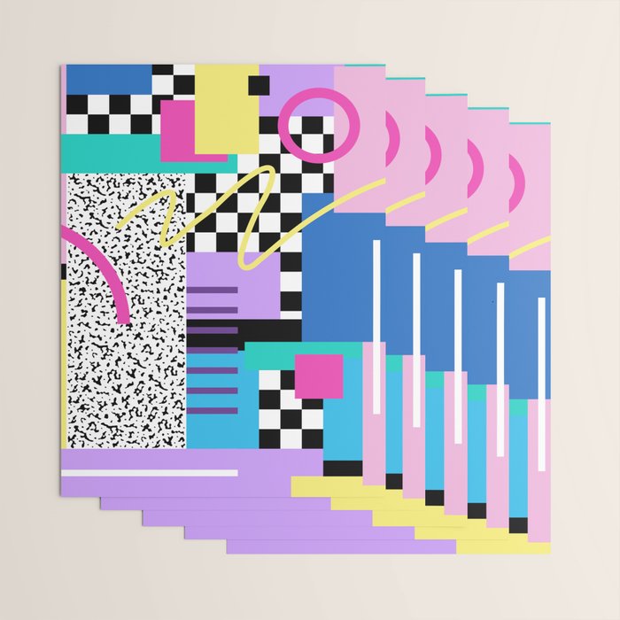 Memphis pattern 118 - 80s / 90s Retro Wrapping Paper Gallery Image 3