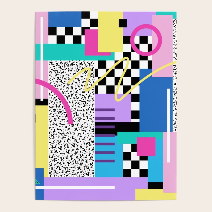 Memphis pattern 118 - 80s / 90s Retro Poster Gallery Image 1