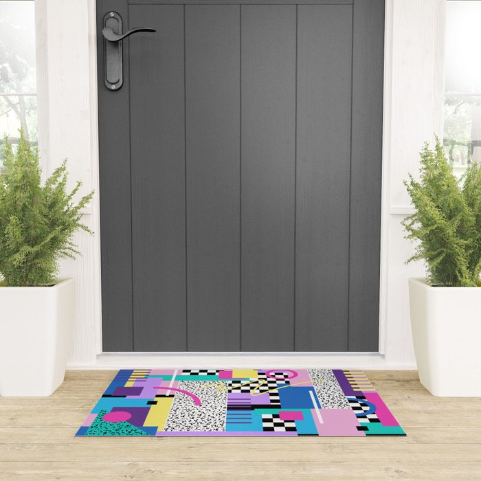 Memphis pattern 118 - 80s / 90s Retro Welcome Mat Gallery Image 3