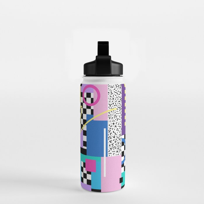 Memphis pattern 118 - 80s / 90s Retro Water Bottle Gallery Image 2