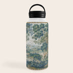 Antique French Verdure Hunting Scene Tapestry Water Bottle Gallery Image 6