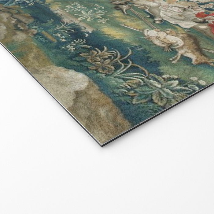 Antique French Verdure Hunting Scene Tapestry Welcome Mat Gallery Image 2
