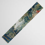 Antique French Verdure Hunting Scene Tapestry Table Runner Gallery Image 3