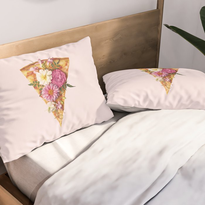 FLORAL PIZZA Pillow Sham Gallery Image 2