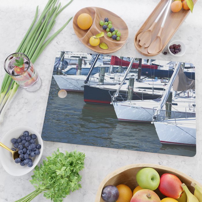 Annapolis Harbor X Nautical Art Cutting Board Gallery Image 2