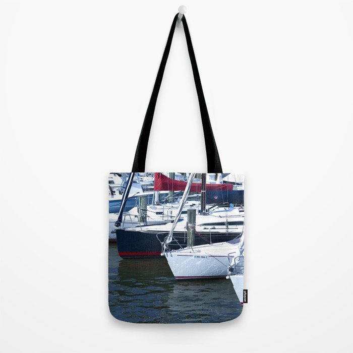 Annapolis Harbor X Nautical Art Tote Bag Gallery Image 2