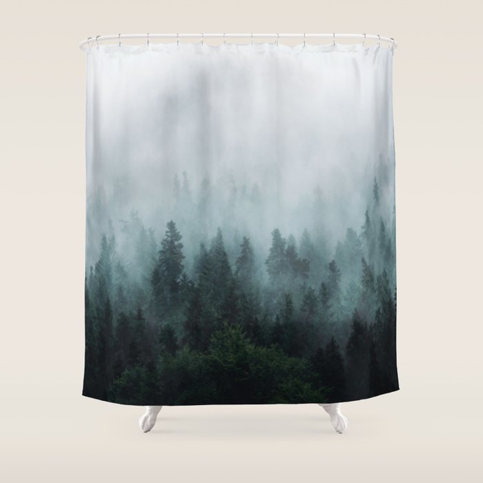 Take Me Somewhere Misty Shower Curtain Gallery Image 1