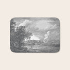 Hudson River and Catskills, Graphite and Crisp White Bath Mat Gallery Image 1