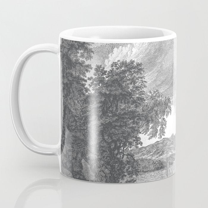Hudson River and Catskills, Graphite and Crisp White Coffee Mug Gallery Image 3