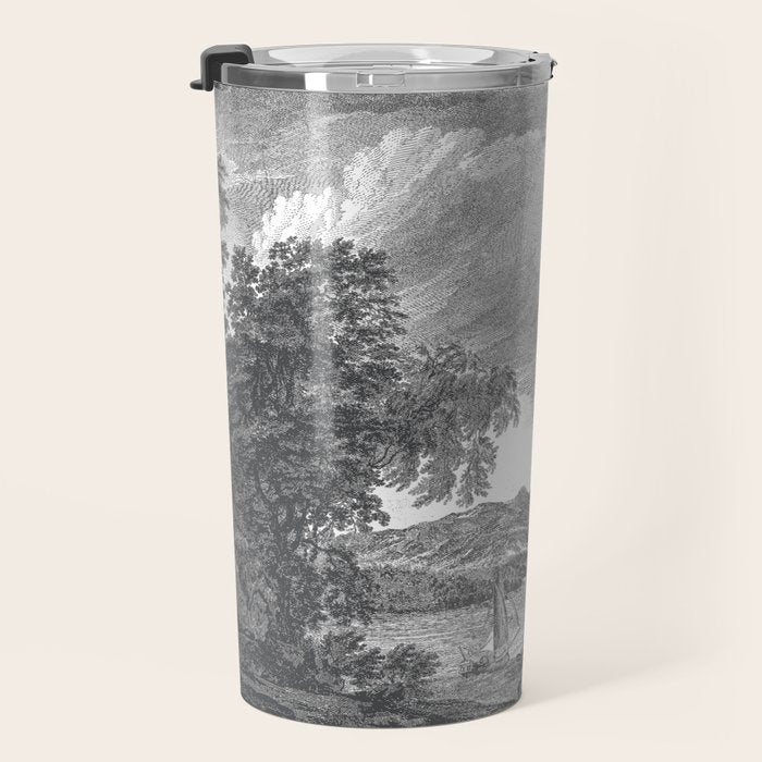 Hudson River and Catskills, Graphite and Crisp White Travel Mug Gallery Image 3