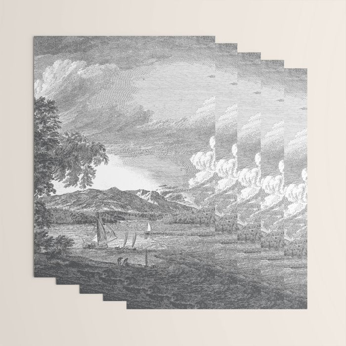 Hudson River and Catskills, Graphite and Crisp White Wrapping Paper Gallery Image 3