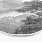 Hudson River and Catskills, Graphite and Crisp White Bath Mat Gallery Image 3