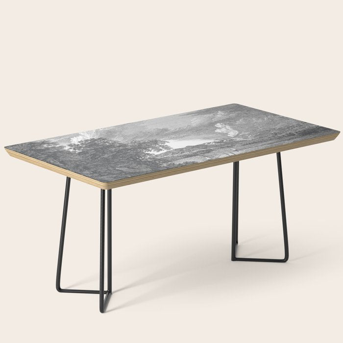 Hudson River and Catskills, Graphite and Crisp White Coffee Table Gallery Image 1