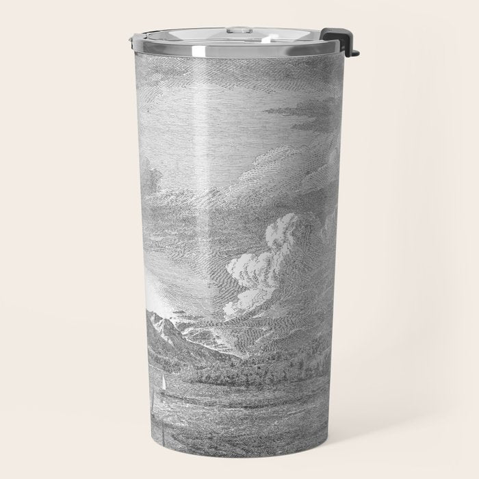 Hudson River and Catskills, Graphite and Crisp White Travel Mug Gallery Image 2