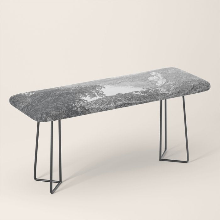 Hudson River and Catskills, Graphite and Crisp White Bench Gallery Image 1