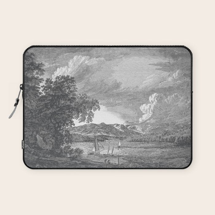 Hudson River and Catskills, Graphite and Crisp White Laptop Sleeve Gallery Image 1