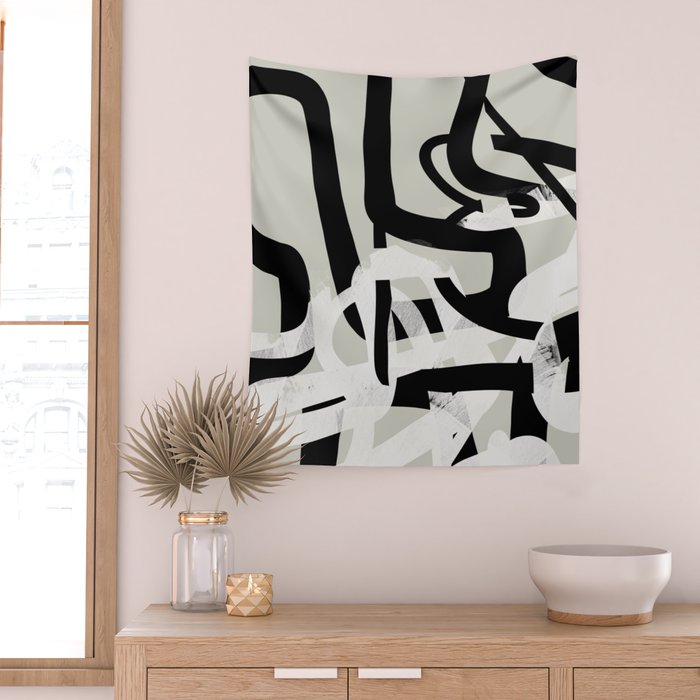 abstract line art II Wall Tapestry Gallery Image 2