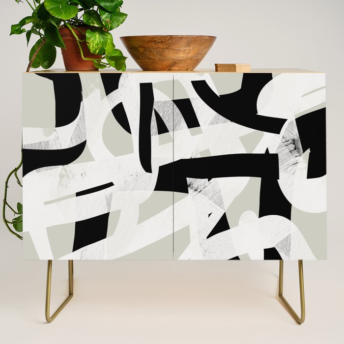 abstract line art II Credenza Gallery Image 1
