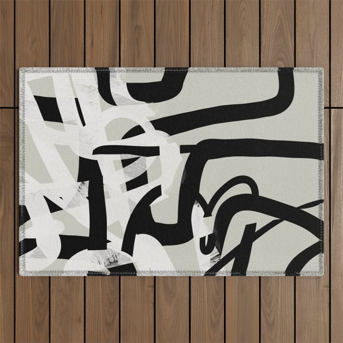 abstract line art II Outdoor Rug Gallery Image 1